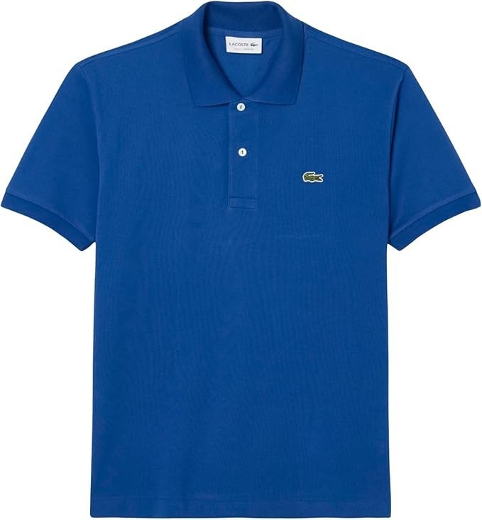 Lacoste Men’s Original Cotton Pique Polo shirt Classic Fit size M/4 Blue NEW