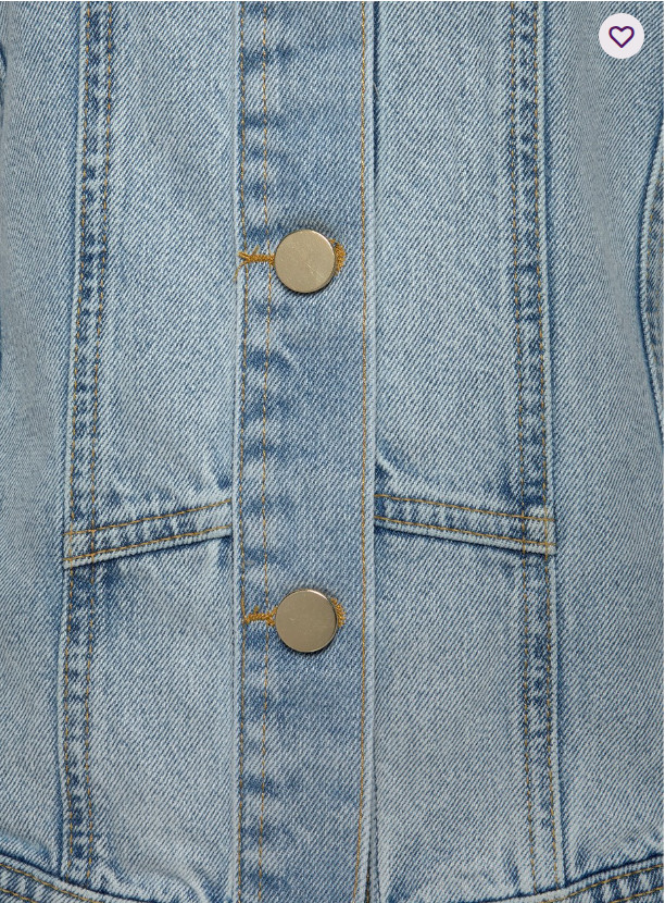 Puff Sleeve Denim Jacket