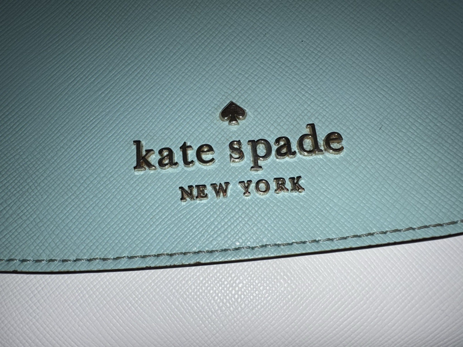 Kate Spade Carson Colorblock Convertible Crossbody Bag Aqua White Chain Purse