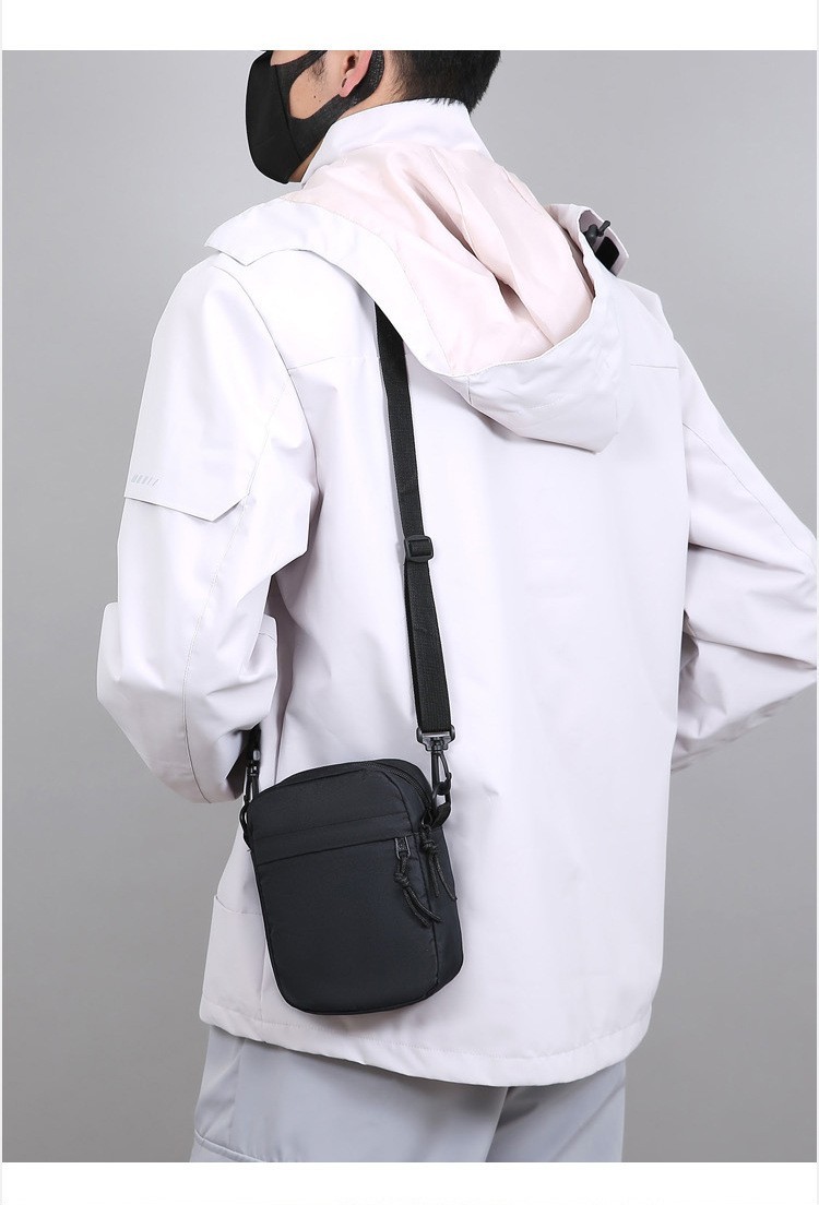 Men’s Canvas Crossbody Bag Mini Shoulder Messenger Bag Casual Travel Handbag