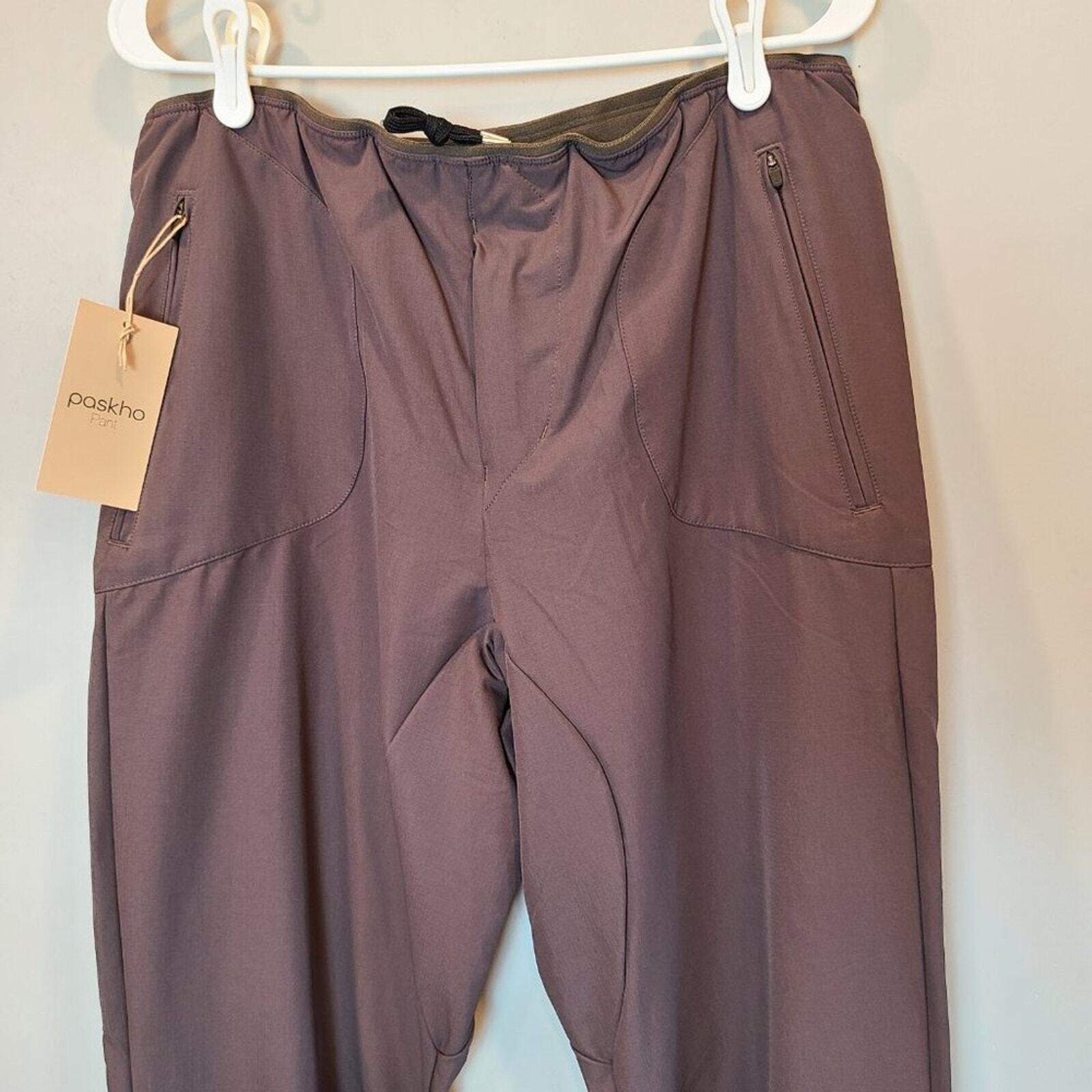 Paskho Pants NWT Nylon Pant Mens Small Chocolate Brown