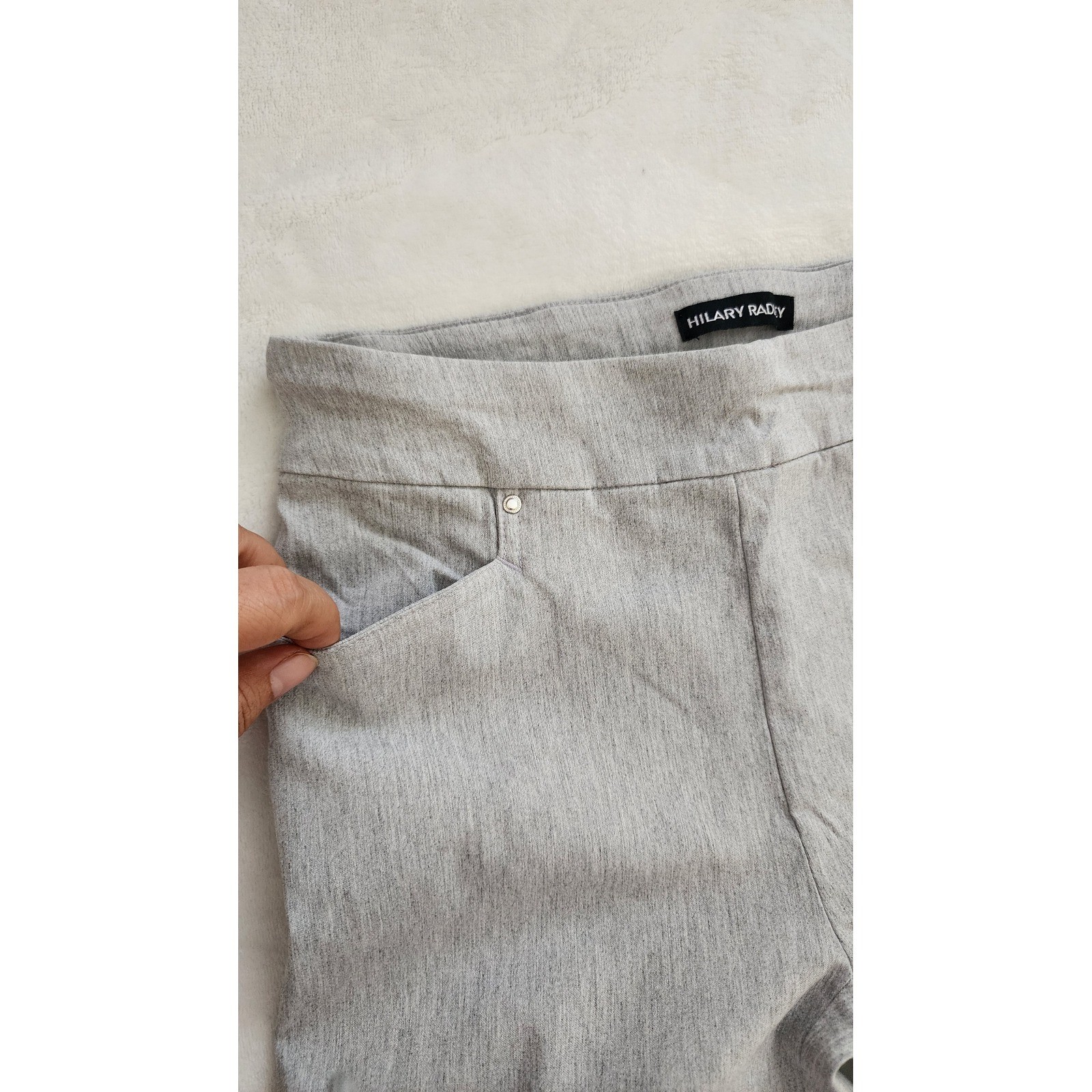 Hilary Radley Womens Gray Pull On Ankle Pants Stretch Slim Leg XS D4380-I420