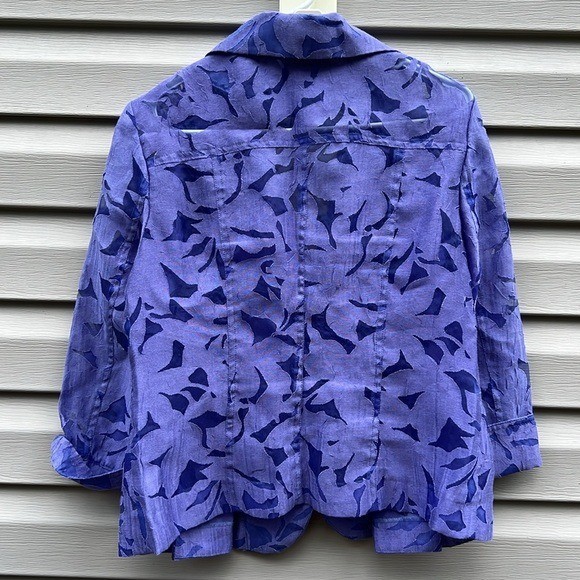 Clara Sun Woo | Purple Button Closure Thin Jacket size small