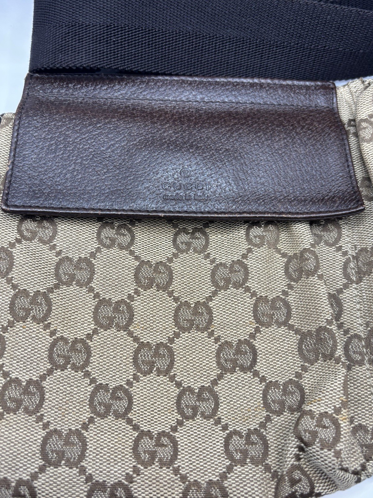 GUCCI Auth GG Waist Pouch shoulder Bumbag Belt Bag Fanny Pack Vintage