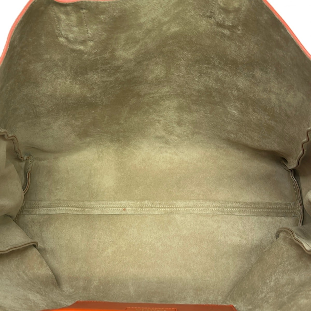 LANVIN Orange Leather Tote Bag