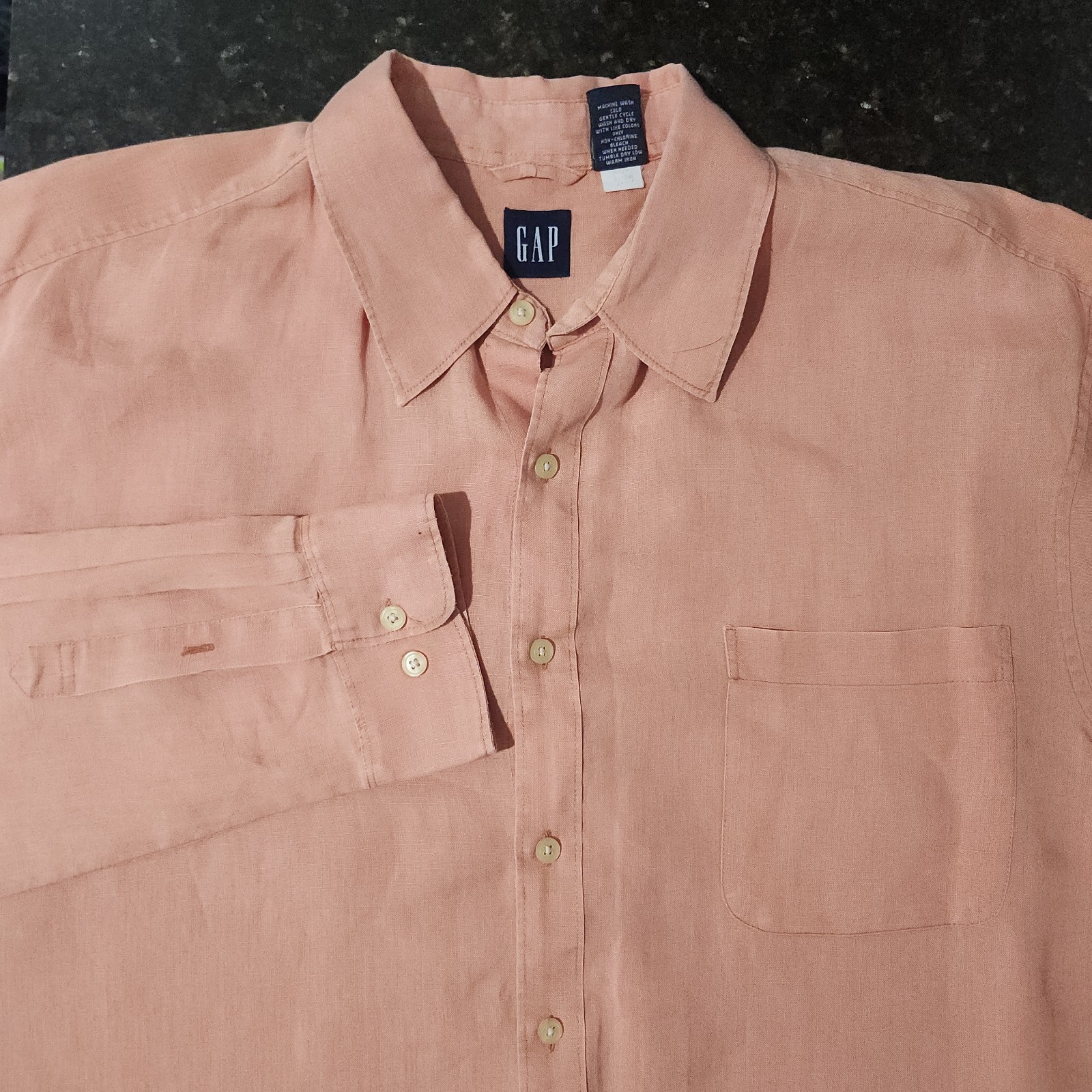 Vintage Gap 100% Linen Button Up Outdoor Summer Classic Money Casual Beach XXL