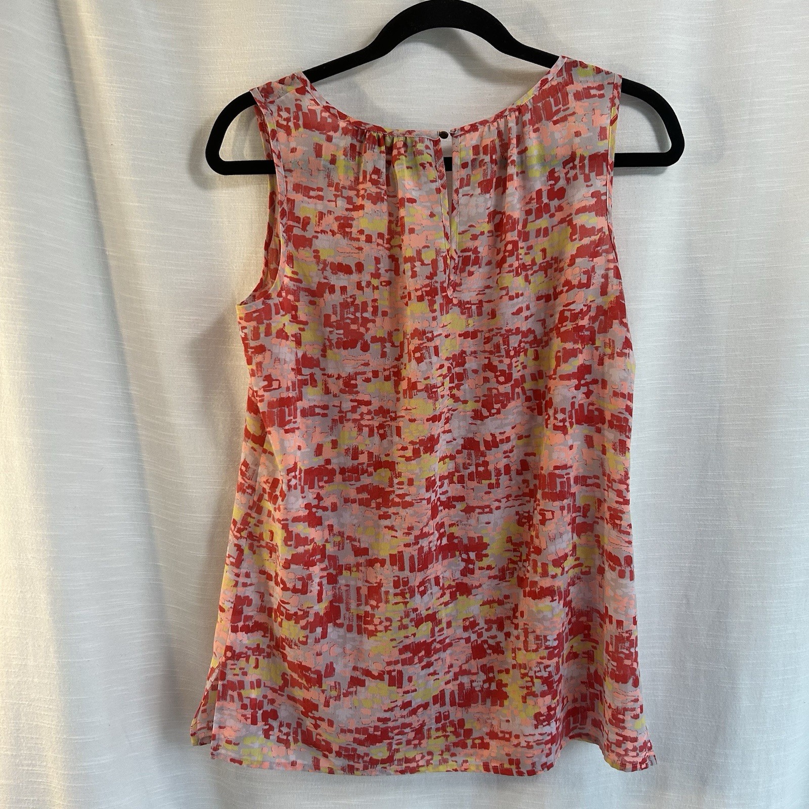 A.N.A Sleeveless Semi-Sheer Multi-Colored Blouse Sz S