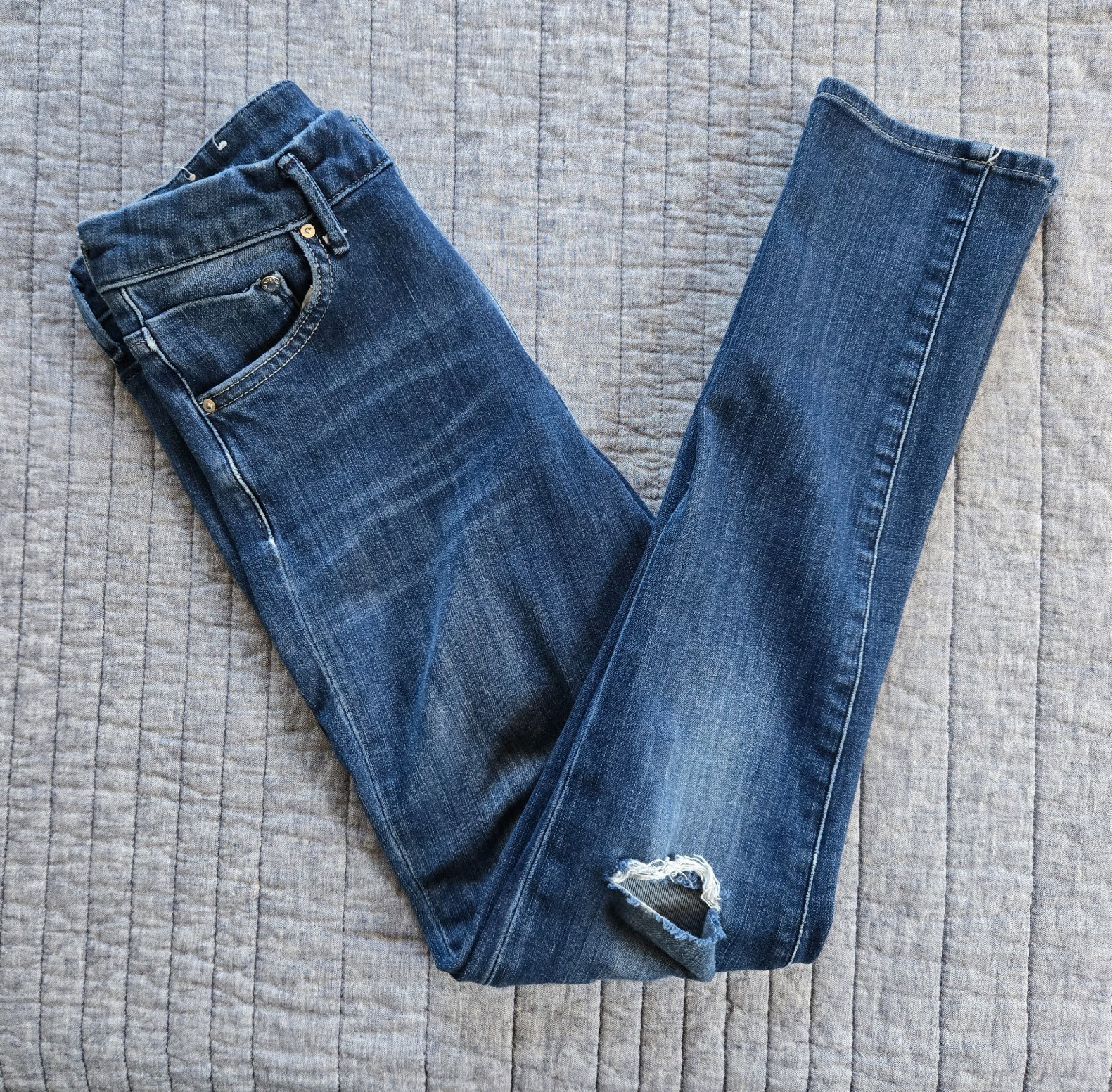 Men’s Vintage 2005 Distressed Skinny Stretch Jeans – H&M 360 High Waist 30/32