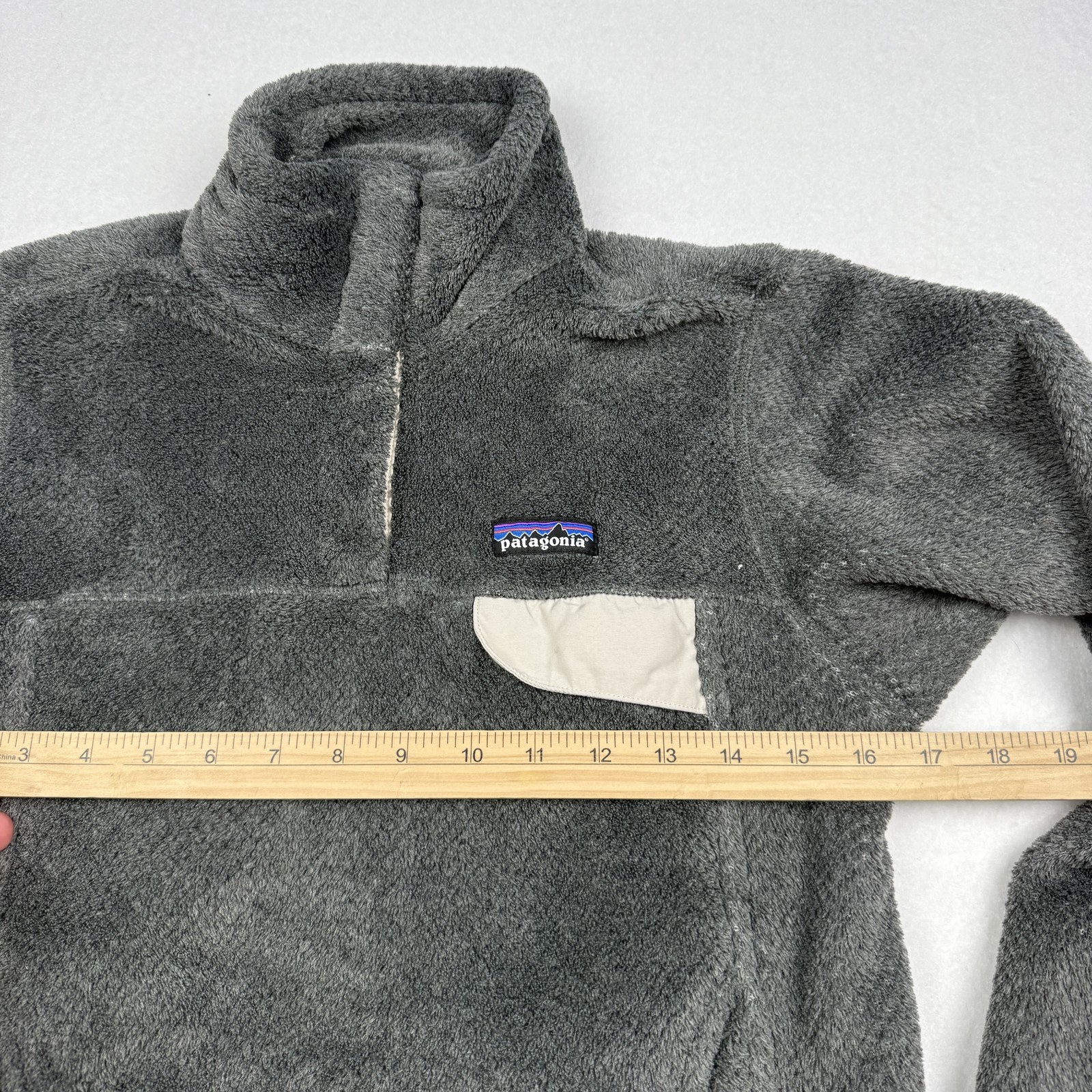 Patagonia Fleece Pullover Jacket Womens Small Gray Half Zip Polartec Thermal