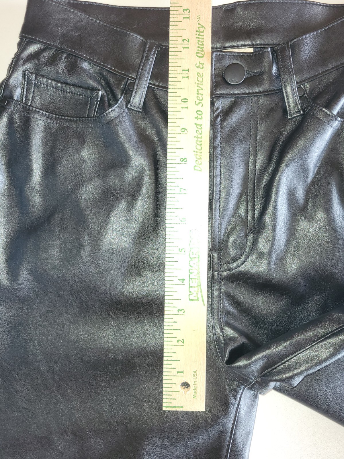 a.n.a Black Imitation Leather, Wide Leg Pants, Size 2, 5 Pocket – Women’s