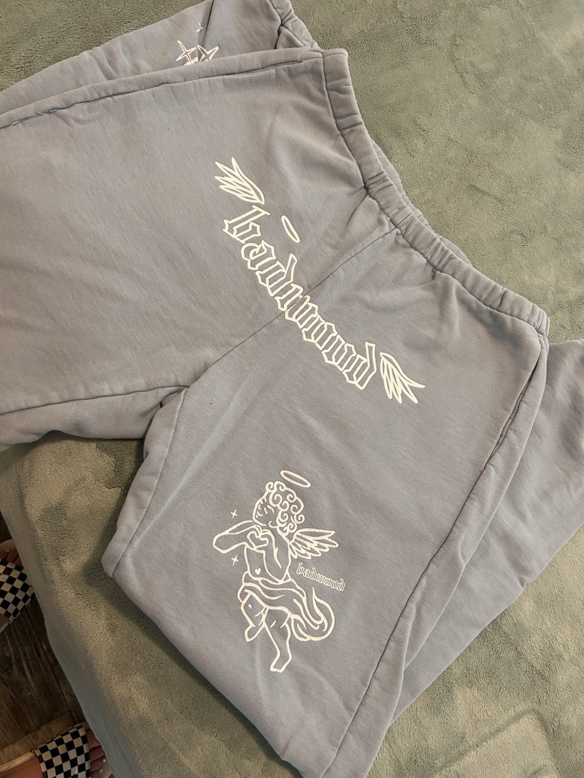Limited Edition Badwood Jogger Sweatpants M Baby Blue Angel Logo
