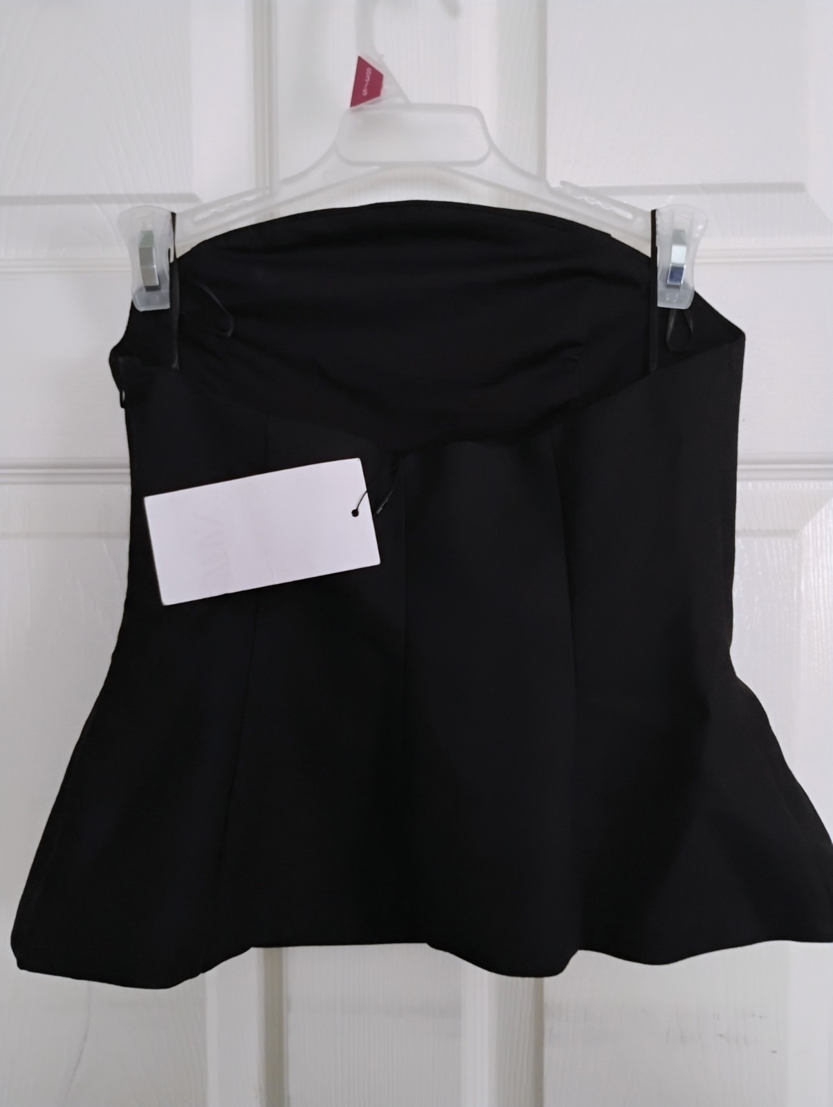 Zara Black Strapless Corset Top Small