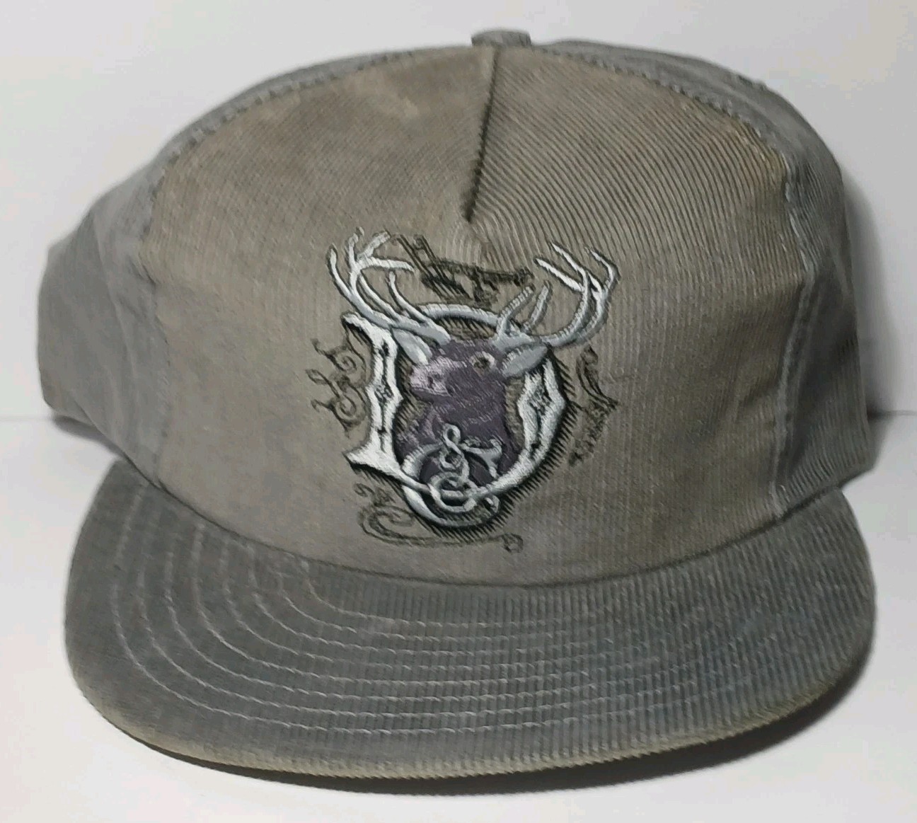 1980s Vintage John Deere Trucker Hat Corduroy Hat Cap Louisville Mfg Co Made USA
