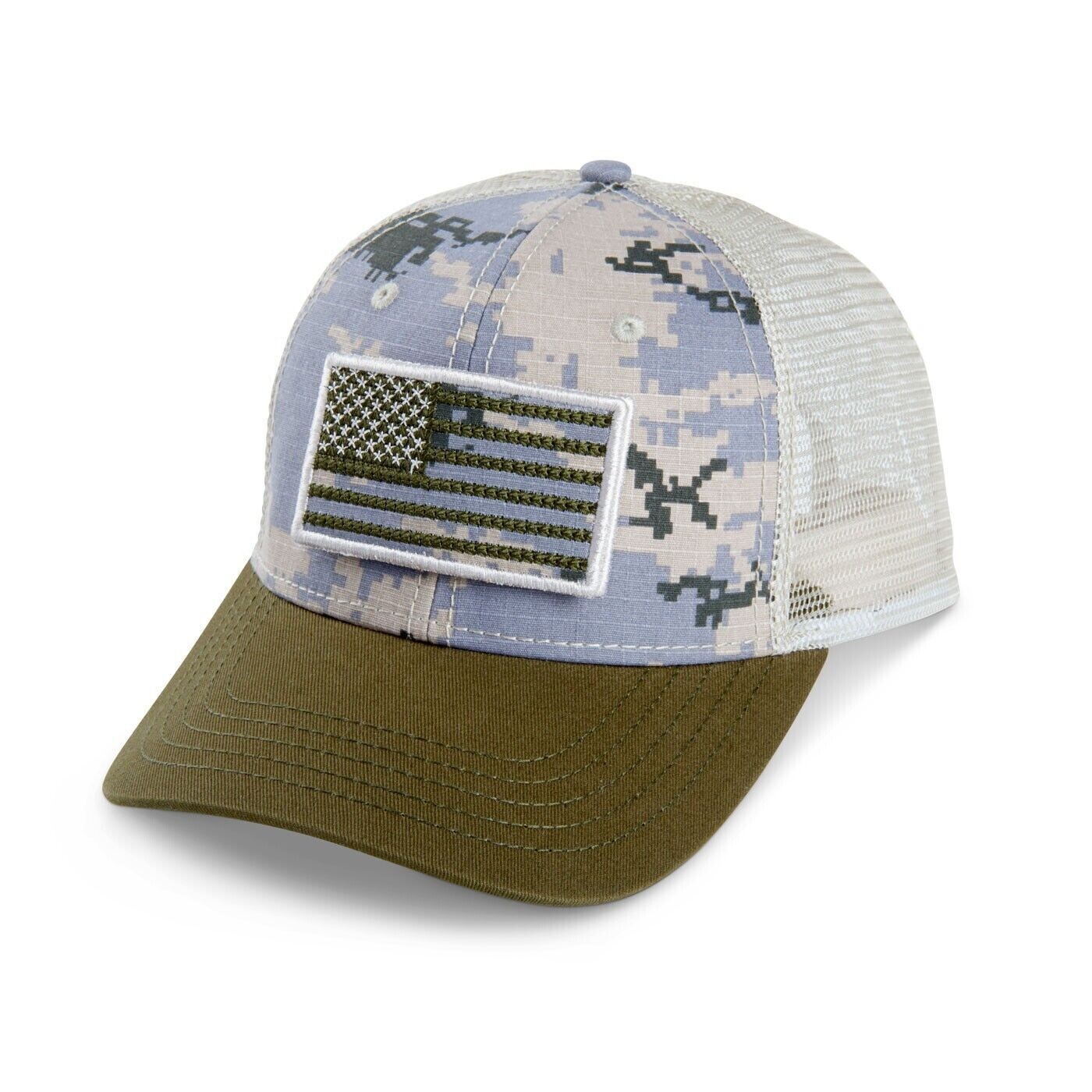 Peterbilt Motors Digi-Camo USA Removable Patch Snapback Mesh Cap/Hat