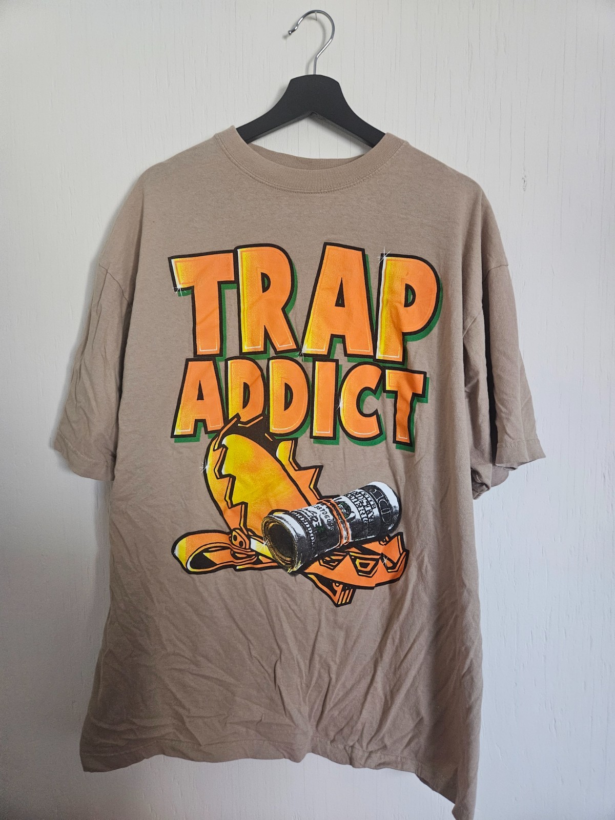 NOIZ 502 TRAP ADDICT short sleeved graphic tees for men 2xl – Beige