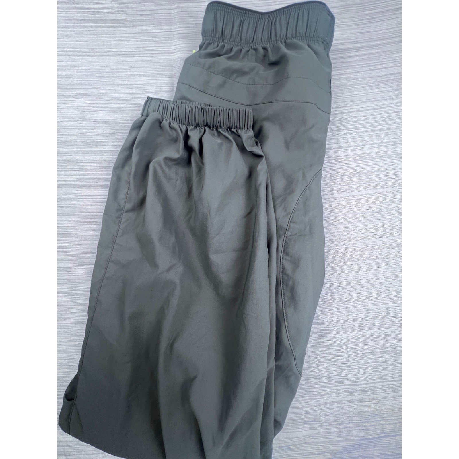 Paskho Men Dark Gray Technical Jogger Pants Elastic Waist Travel Activewear 572