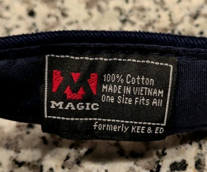 Magic Headwear Sun Visor, Dark Blue/Red/Flame Design, One Size, Brand New, LOOK!