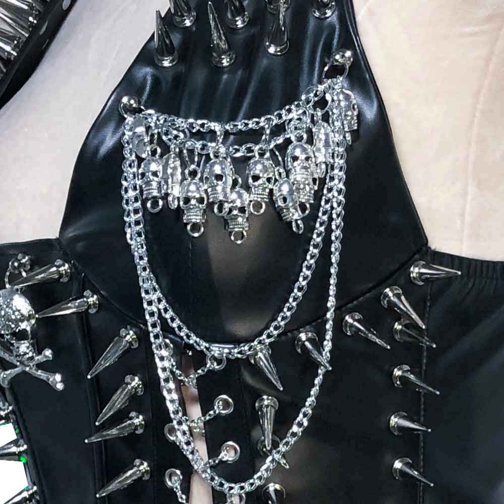 Goth Tops Emo Clothing Grunge Y2K Gothic Tank Punk Rock Clothes Spiked
