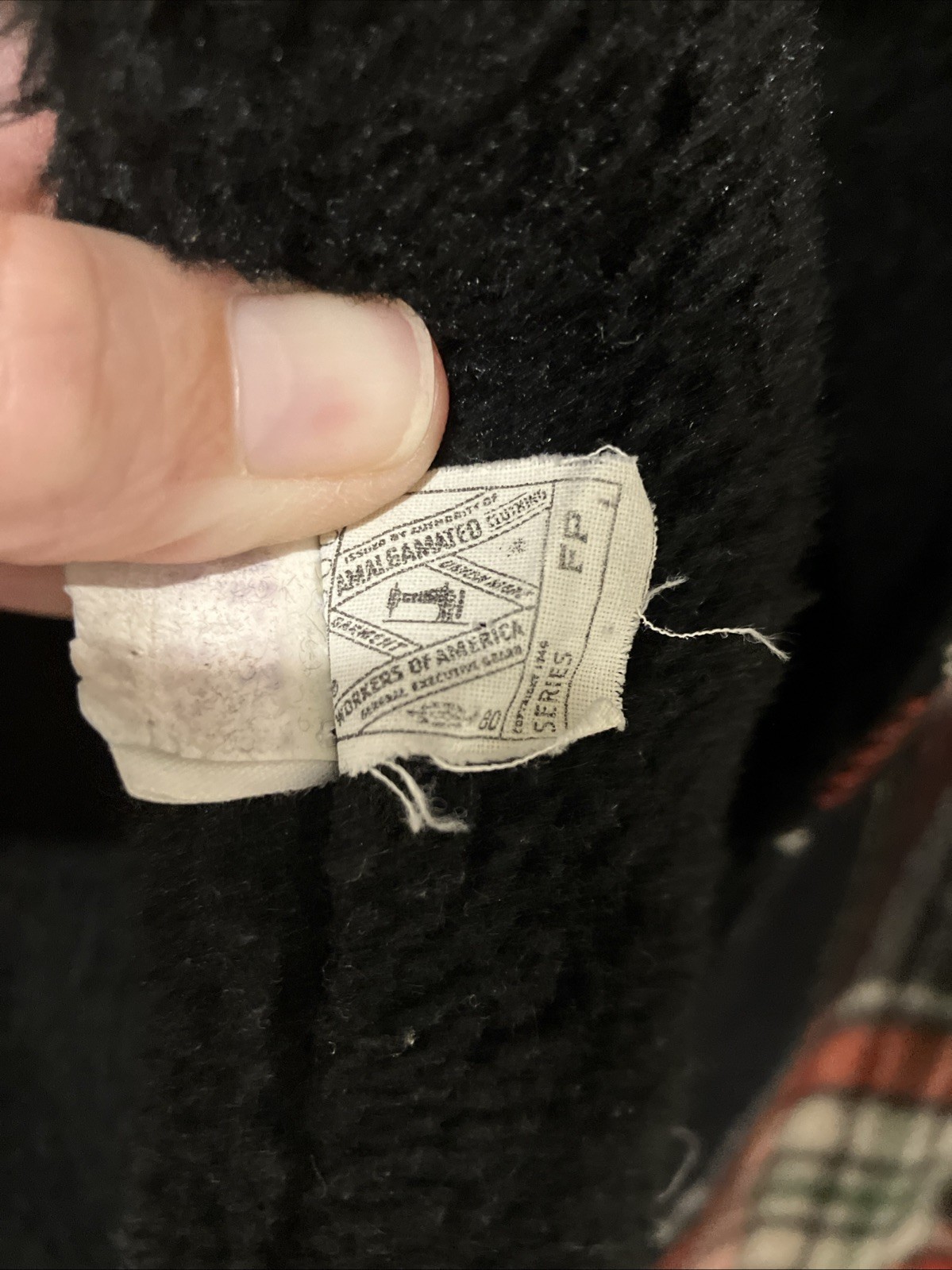 Vintage Plaid Fleece Lined Button Up Coat. Made In USA. Union Made. Size 40/M.