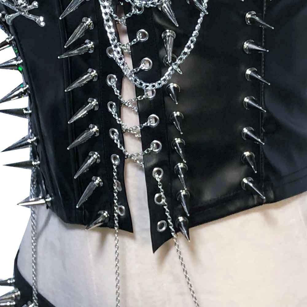 Goth Tops Emo Clothing Grunge Y2K Gothic Tank Punk Rock Clothes Spiked