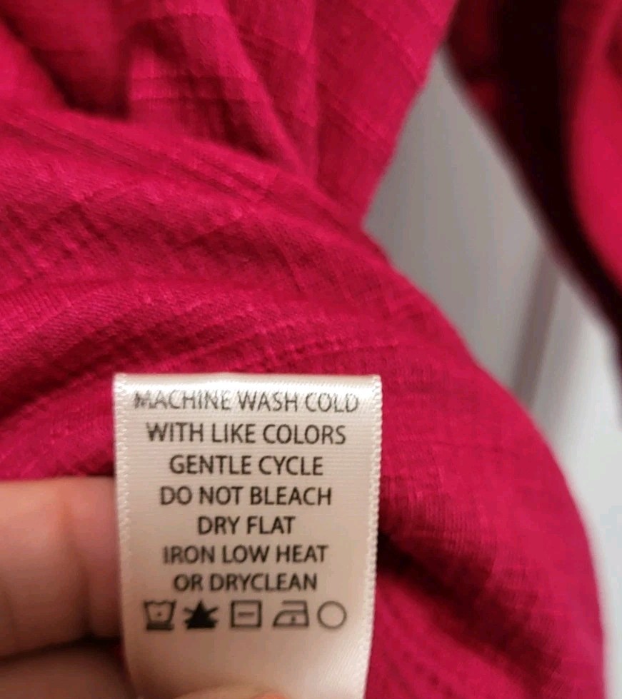 New Max Studio Raspberry Relaxed 3/4 Sleeve Lightweight Top Sz 2X