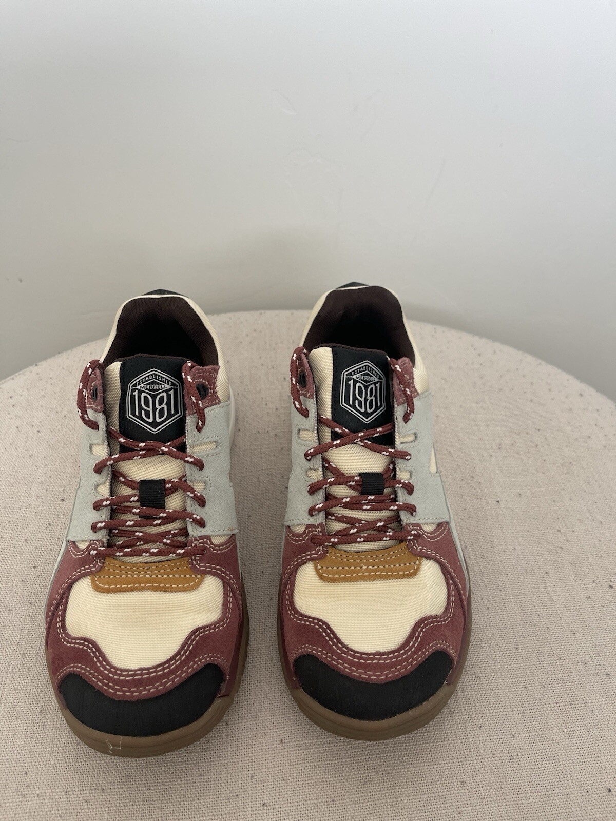 Women’s Merrell 1981 Multi-colored (Burgundy/Grey/Mustard) Walking Shoe Size 6