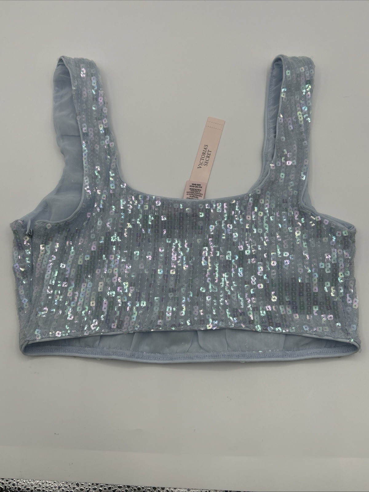 Victoria’s Secret 2 Piece Set Lingerie Light Blue Sequins Pick Your Size NWT