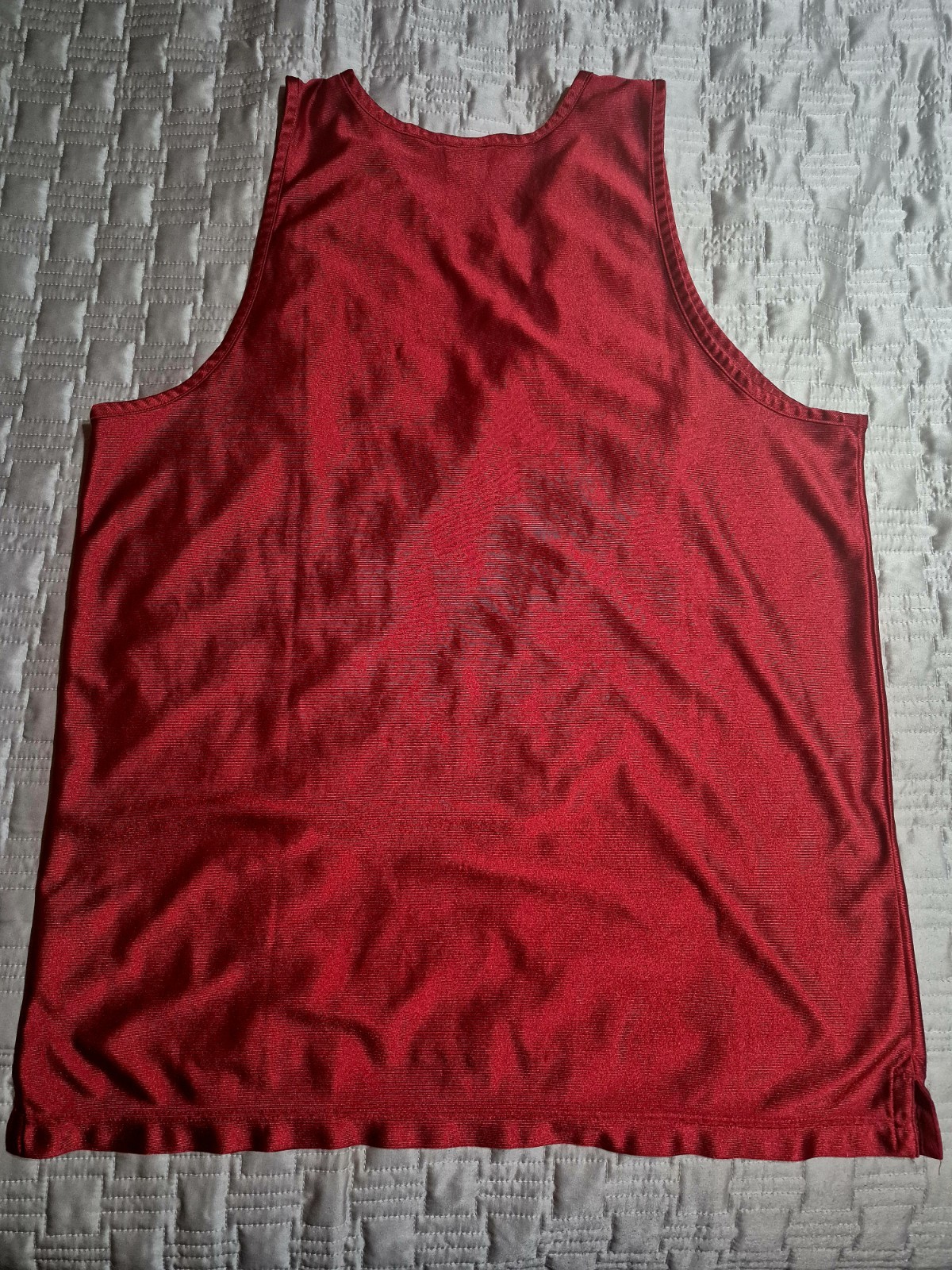 Nike Basketball Jersey Tank Top MEN’S Large Red Dazzle Shiny Silky