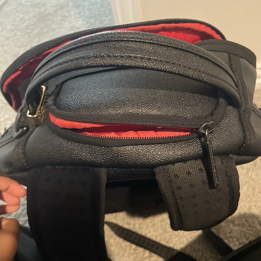 Sprayground Shark Mouth Backpack Black/Red Zip Limited Edition Padded Back