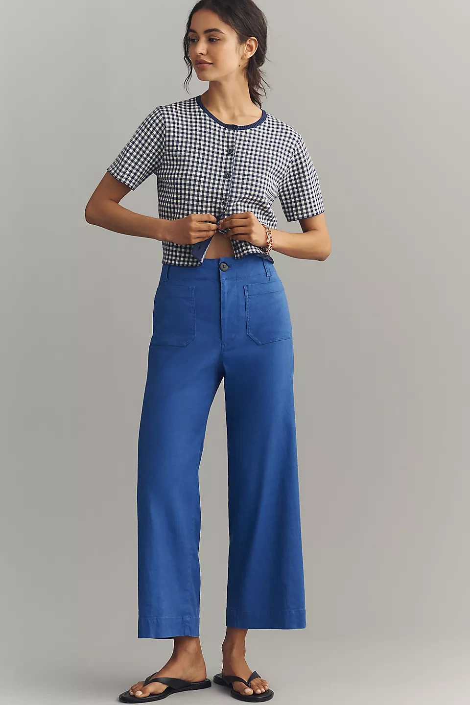 Anthropologie – Colette European Linen Stretch Wide Leg Pants