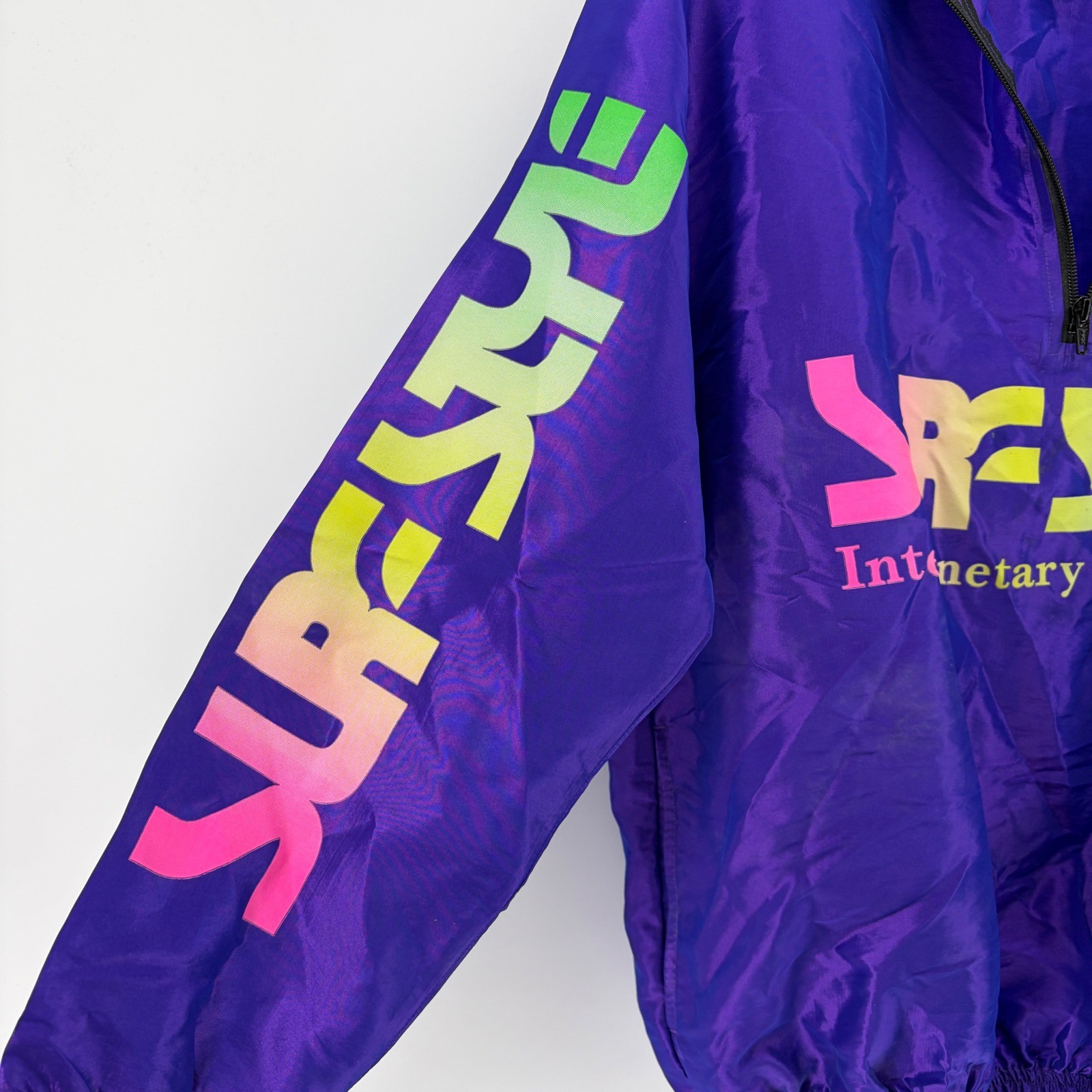 Surf Style Windbreaker Interplanetary Body Gear Small Purple Iridescent 90s 80s