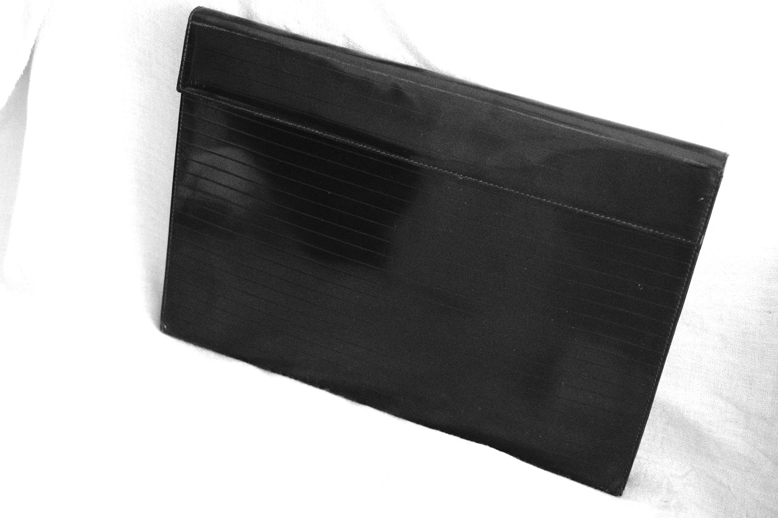 Dior Homme by Hedi Slimane Document Holder/Laptop Case in Glossy Black Leather