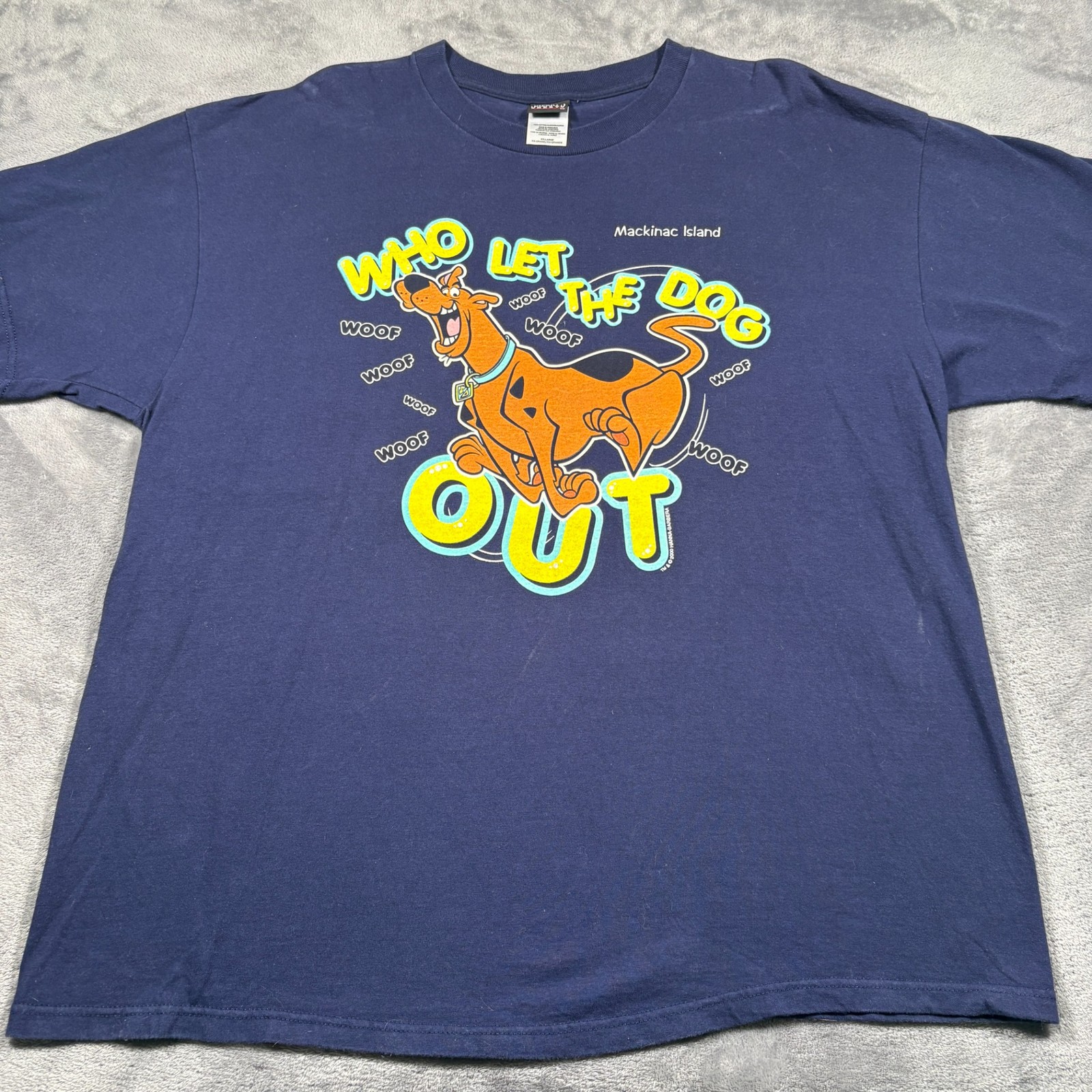 Vintage 2000 Sherry’s Best T-Shirt Mens 2XL Blue Scooby Doo Who Let The Dog Out