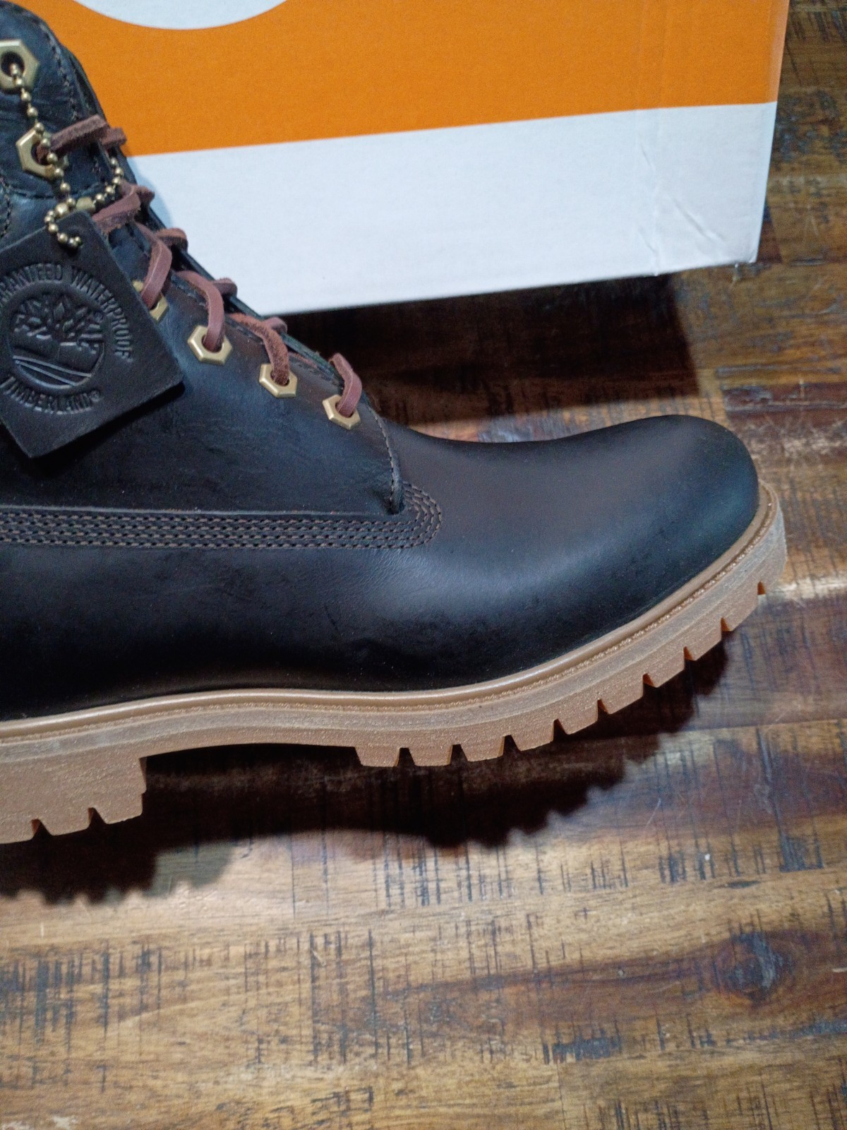 Mens Timberland Premium 6 Waterproof BOOTS Dk. GREEN FULL GRAIN LEATHER Sz 8.5