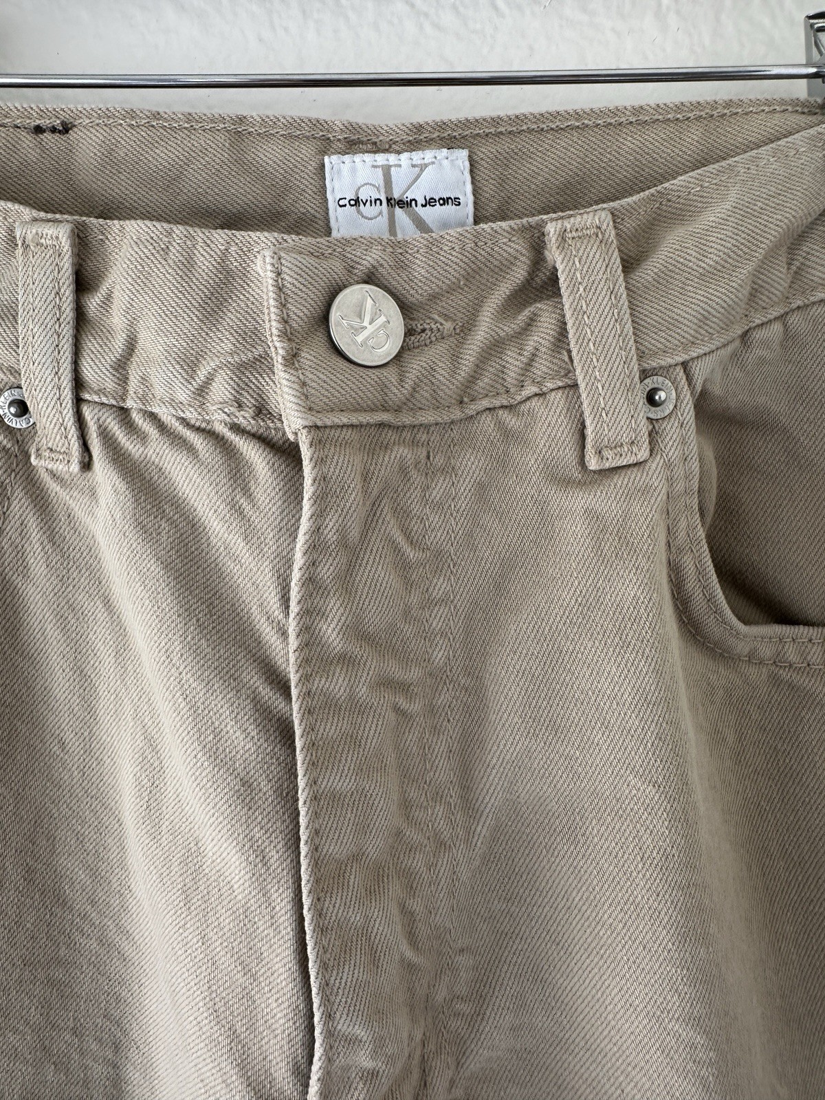 Vintage Calvin Klein Jeans Men’s 32 Tan Made in USA Easy Fit Y2K 90s Denim