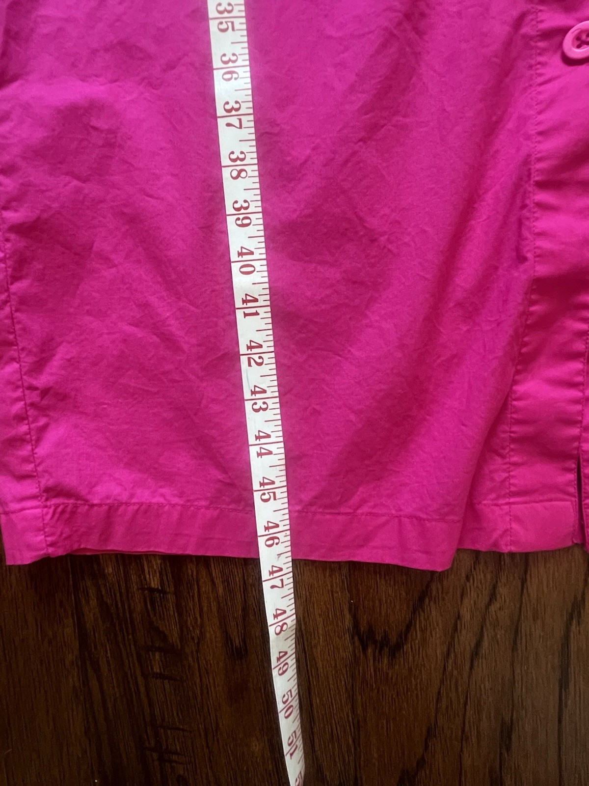 Batsheva Hot Pink Long Sleeves Button Down Shirt Dress Size S With Pockets