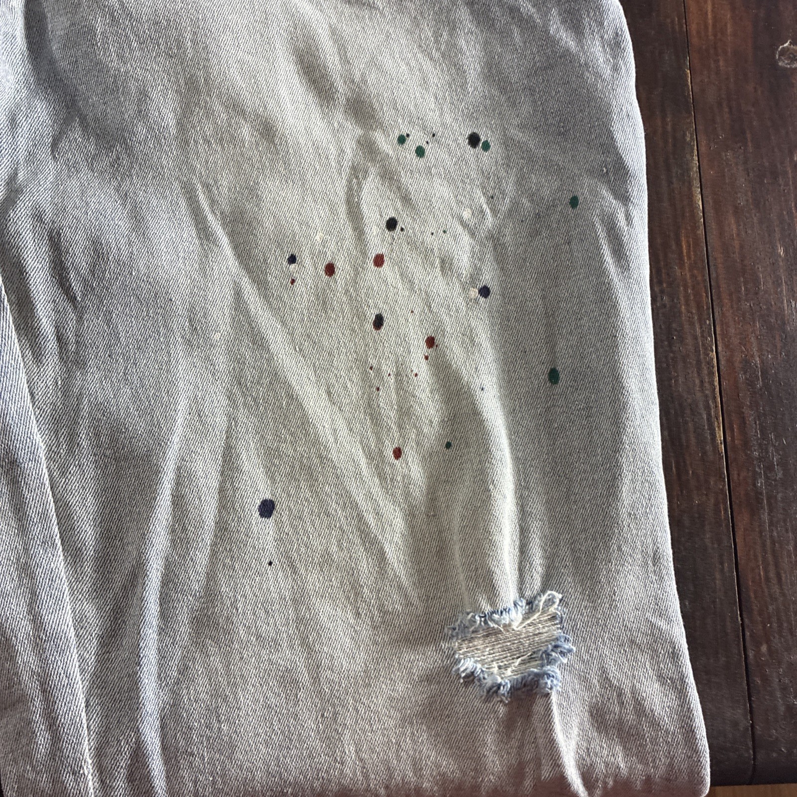 Women’s Cato New With Tag Denim Overalls – Size 12 Paint Spatter Design