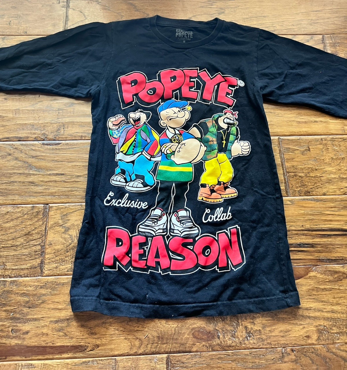 Popeye Reason Exclusive Collab Mens Long Sleeve T-Shirt Small