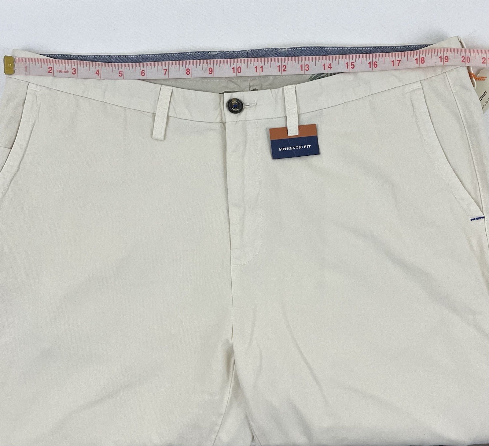 Tommy Bahama Island Chino Mens 40×32 5 Pocket Pant Bleached Sand T110638