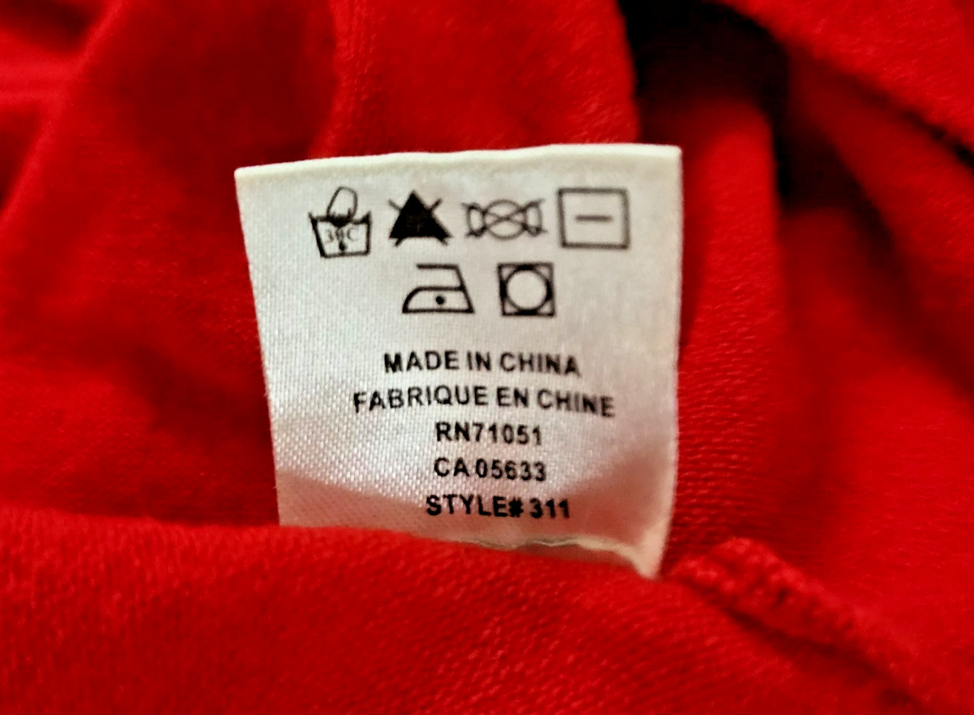 Windridge Red Rayon Nylon Spandex Knit Surplus Knot Top Bracelet Sleeve Sz LG