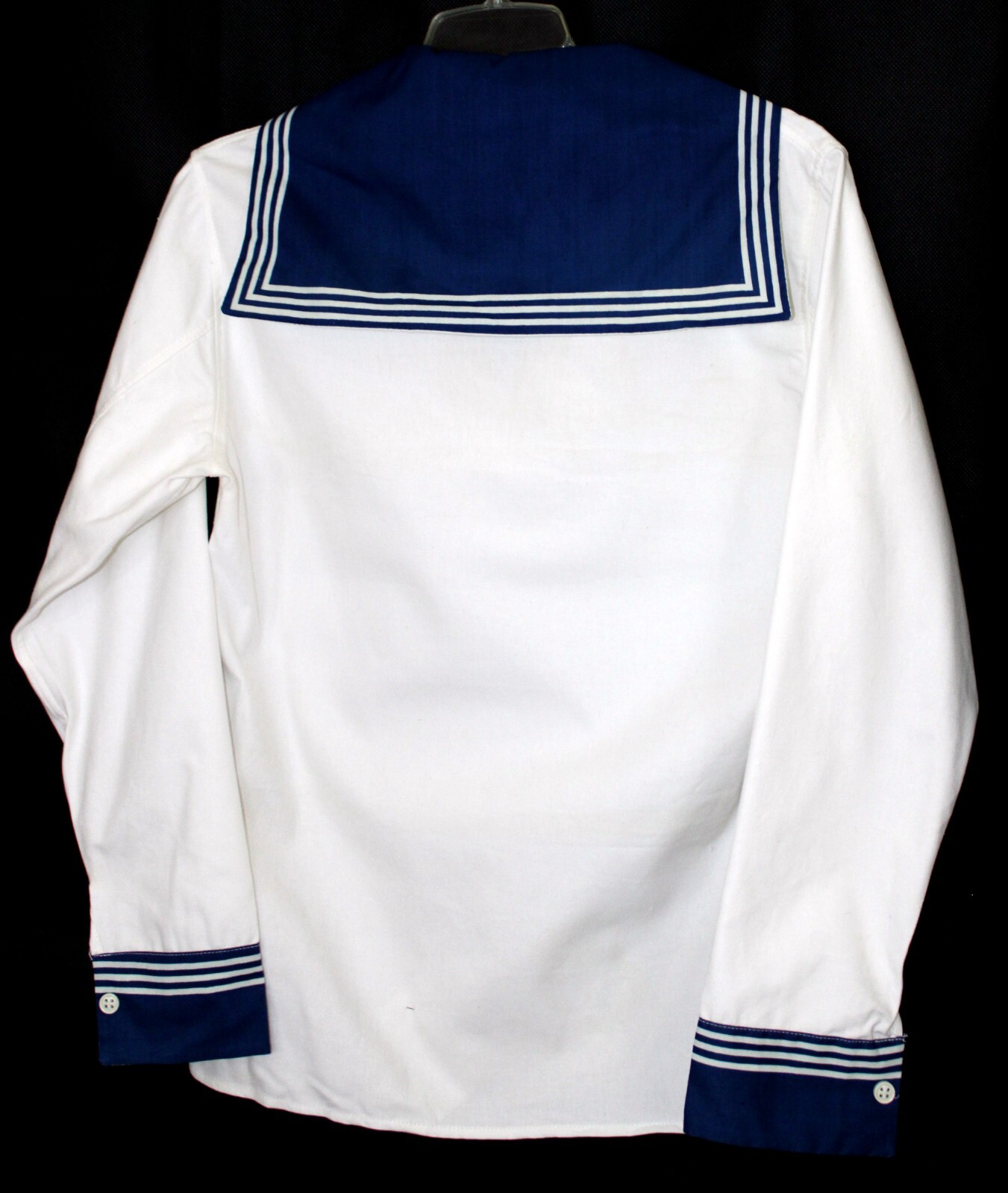 Authentic Soviet Navy Vintage 1980 Sailor Summer Shirt-Matroska Heavy Cotton