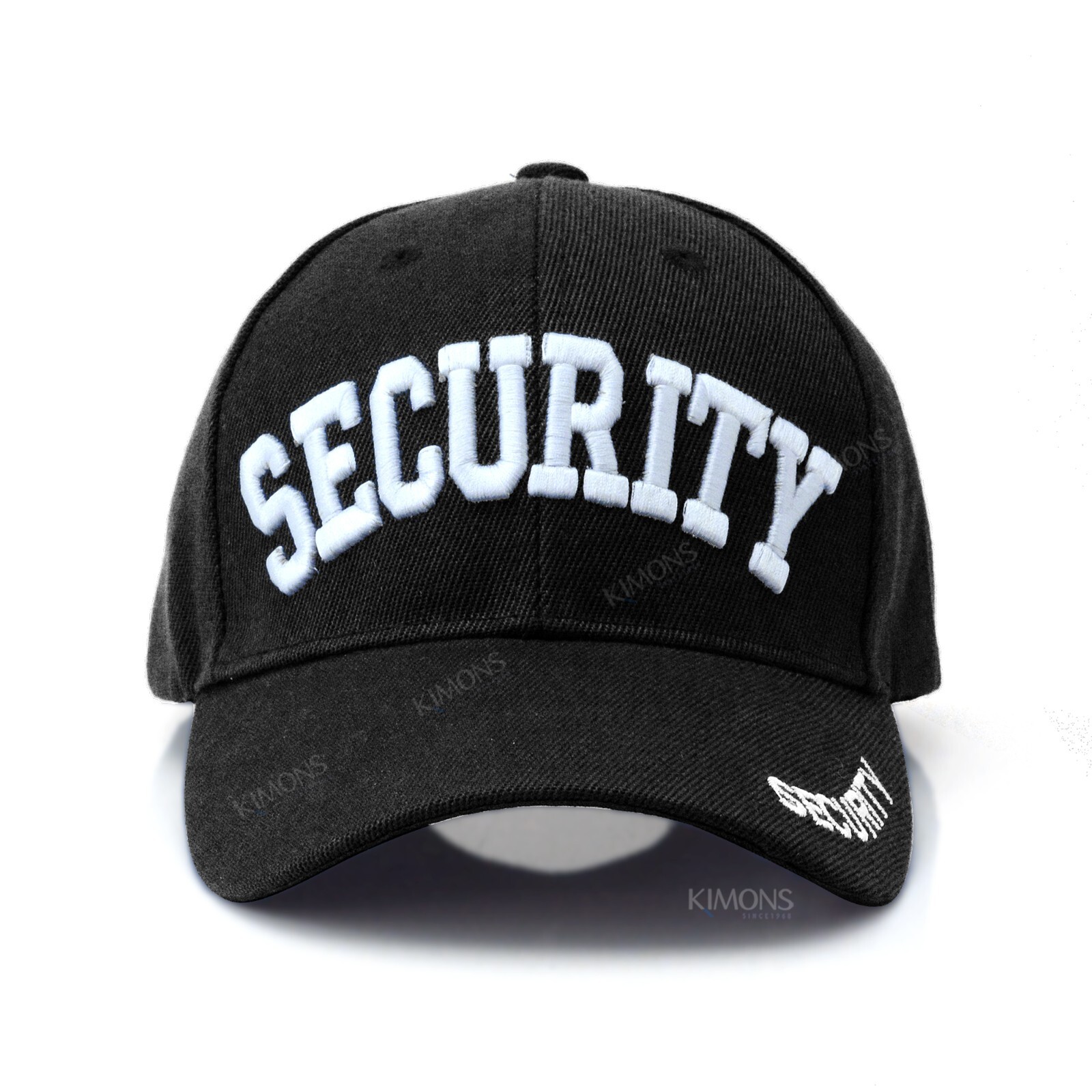 Security Baseball Cap Hat Officer Guard Adjustable Black Embroidered SC-1