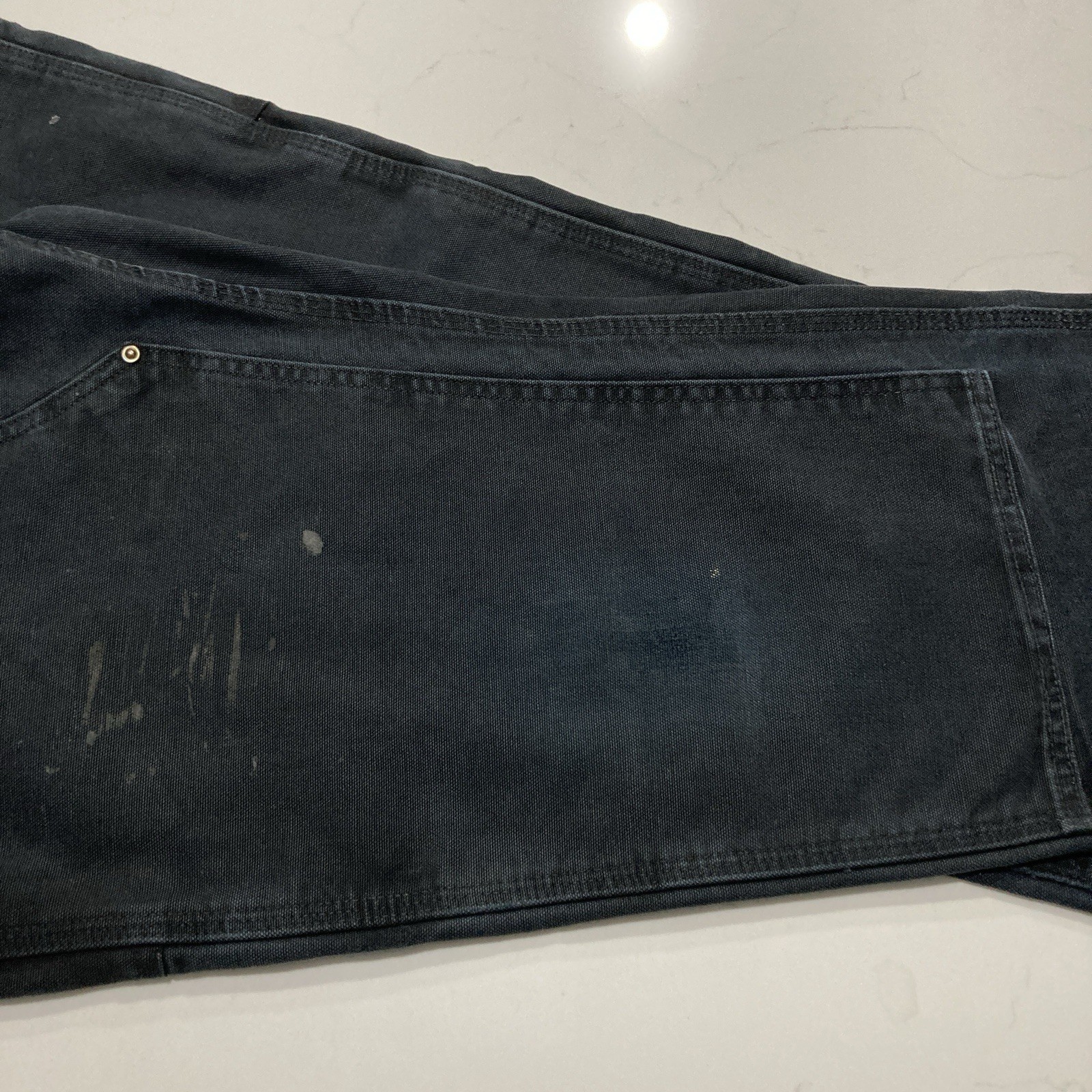 Carhartt B01 BLK Double Knee Work Pants Mens 40×32 (Fits 38×30) Distressed