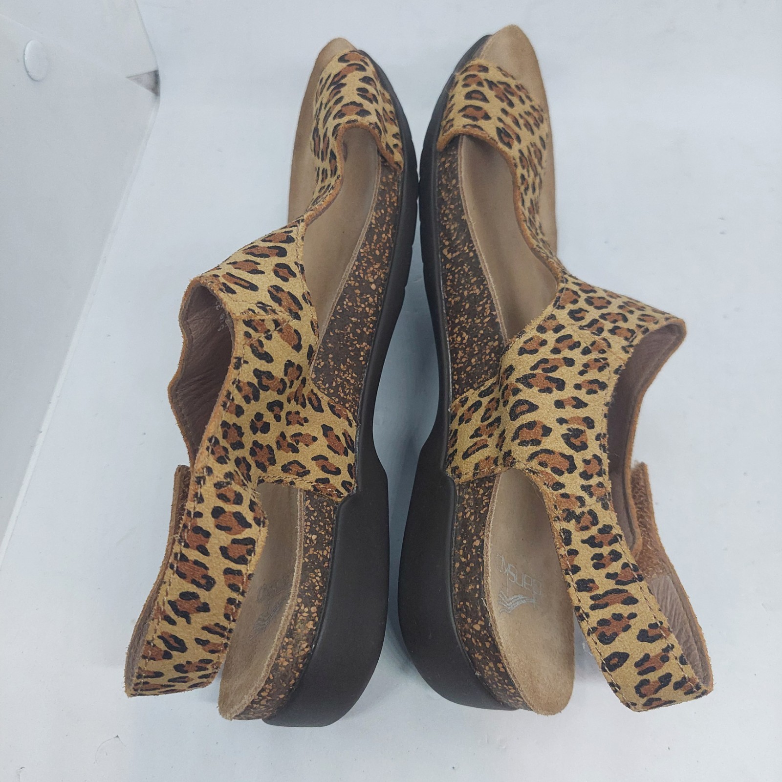 Dansko Reece Sandals Animal Print Leather Thong Slide Womens Size EU 37 US 6.5-7