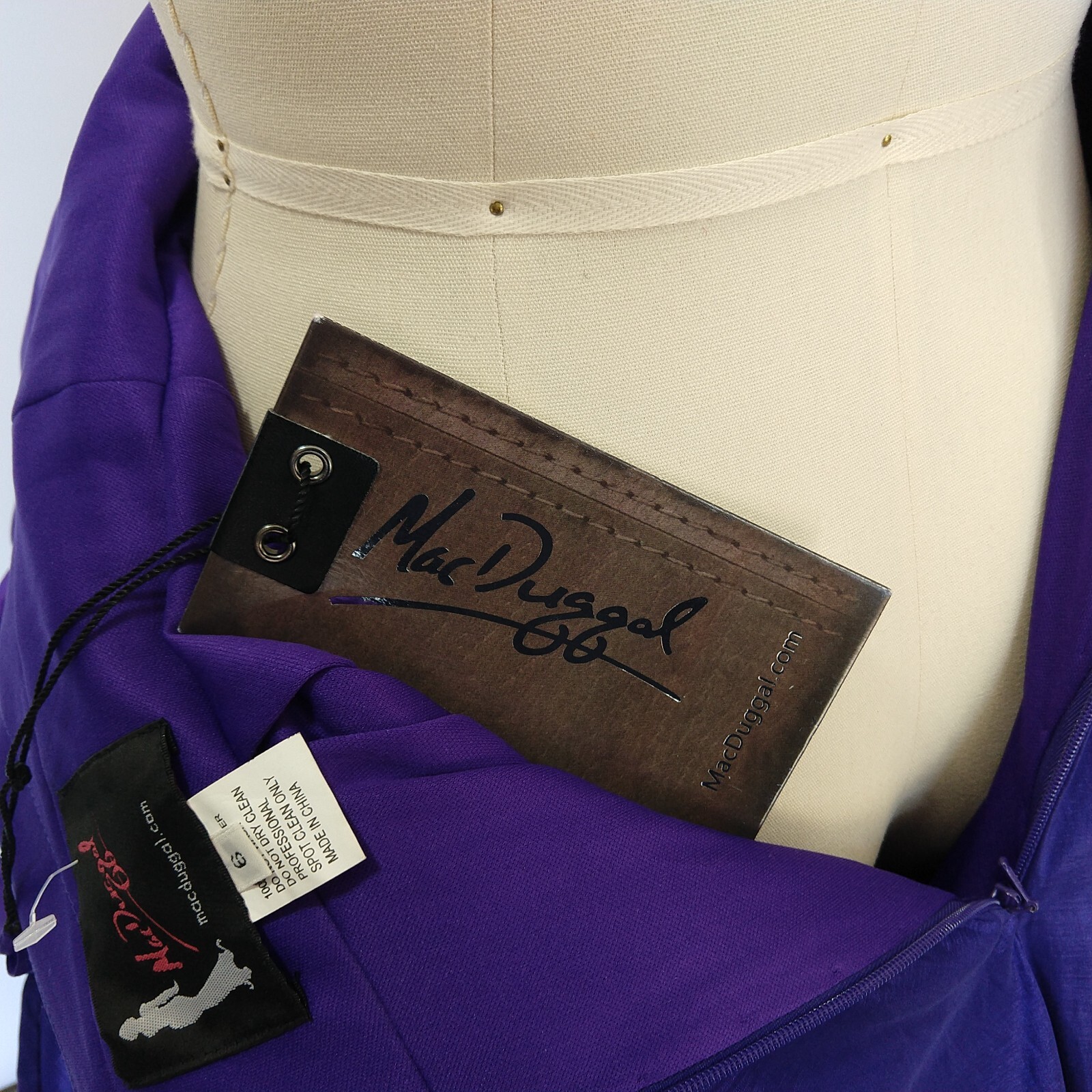 Mac Duggal Purple Formal Dress Size 6 NWT Prom 67100L Empire Ball Gown Maxi Long