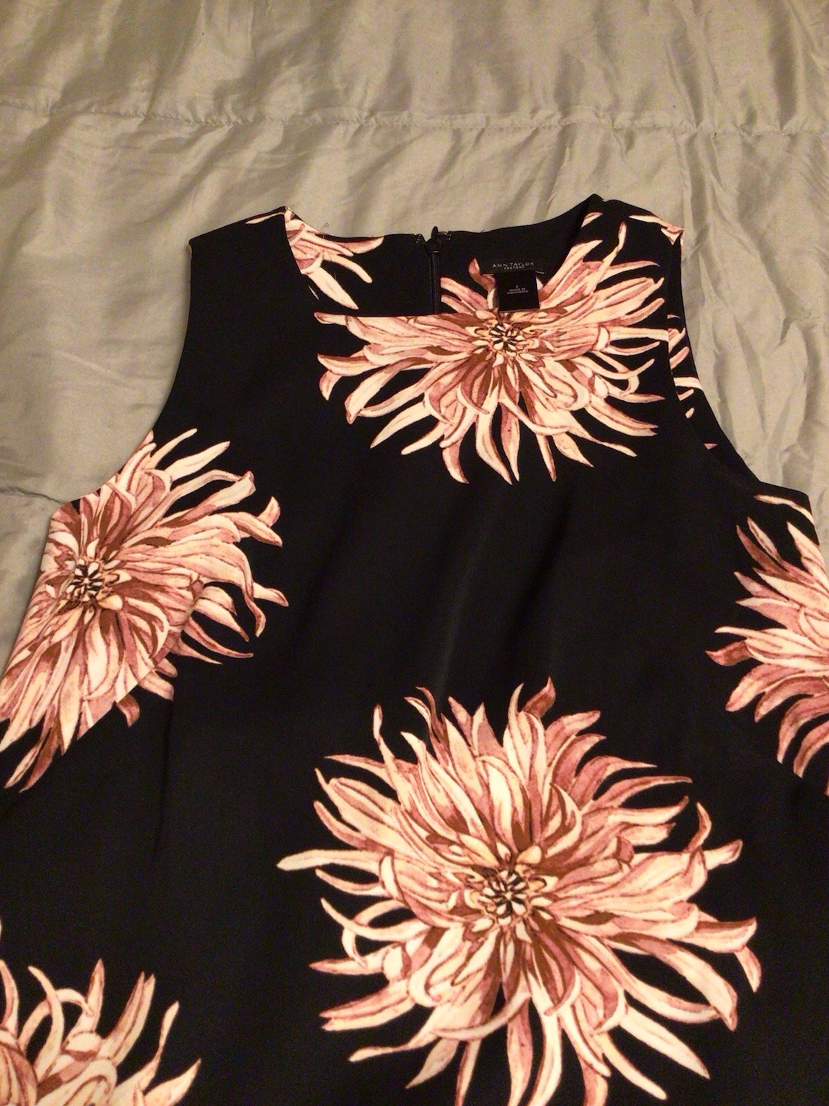 Ann Taylor Factory Women’s Sleeveless Dress Sz 2 NWT Black Floral Print