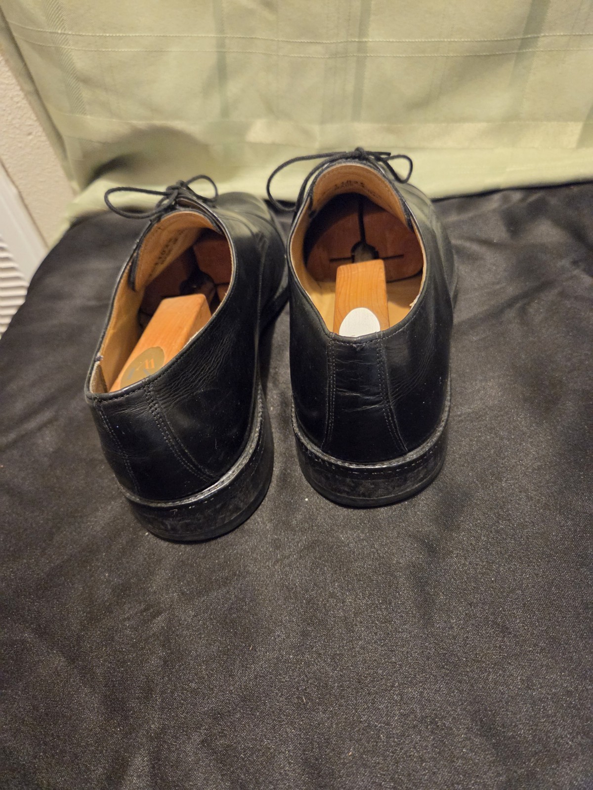Johnston & Murphy Men’s Black Leather Cap Toe Lace-Up Oxford Dress US 11 M