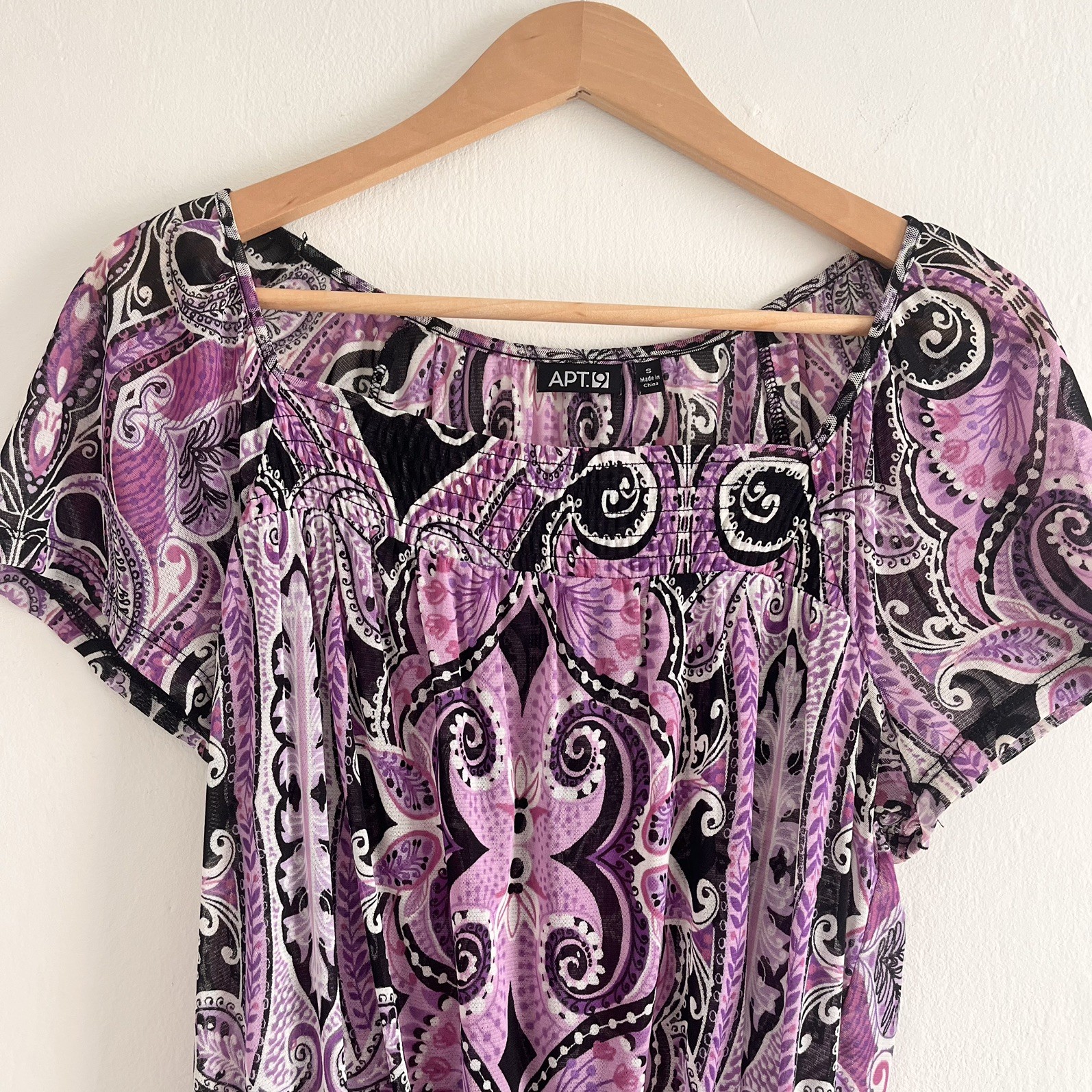 APT.9 Purple Paisley Top