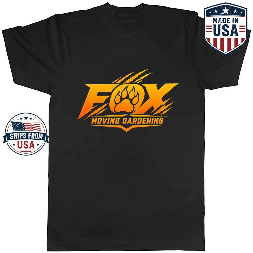 Fox Moving Gardening Graphic T-Shirt Cute Animal Garden Design