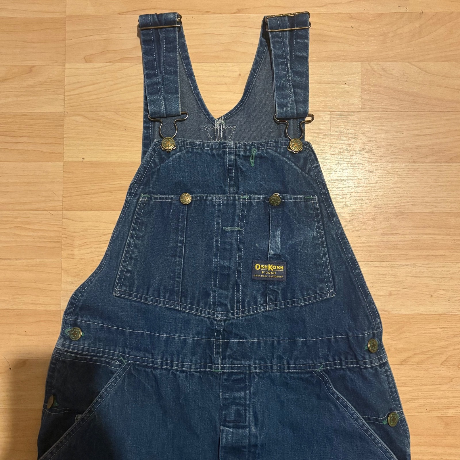 Vtg 70s OshKosh B’gosh Vestbak Denim Overalls USA Vestbak UNION MADE
